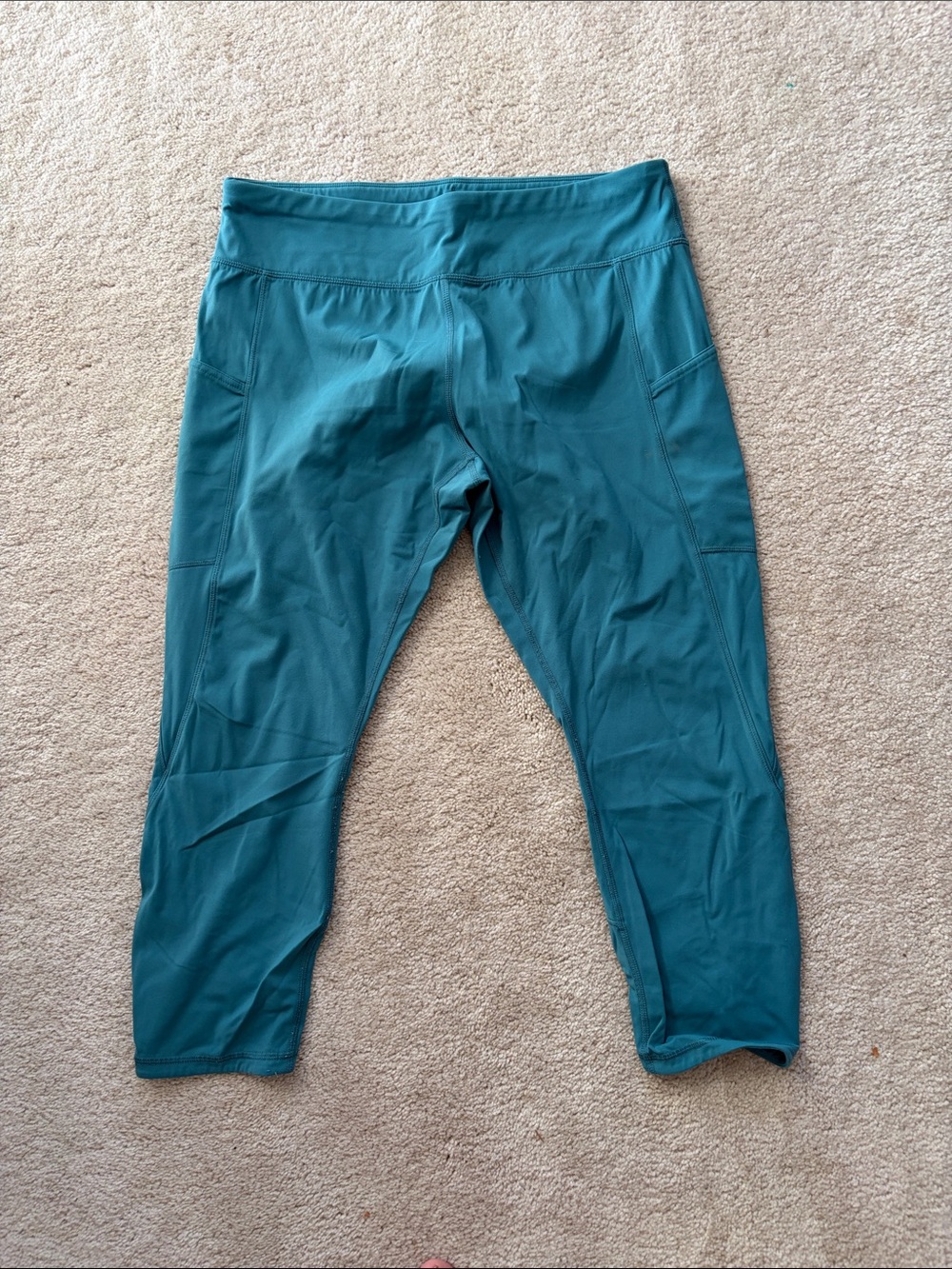 Teal Active Capri Leggings